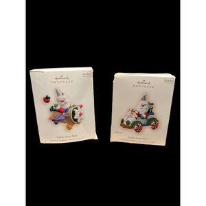 Hallmark Keepsake Santa’s‎ Sweet Ride 2008 & 2007 Ornaments Airplane & Car W Box